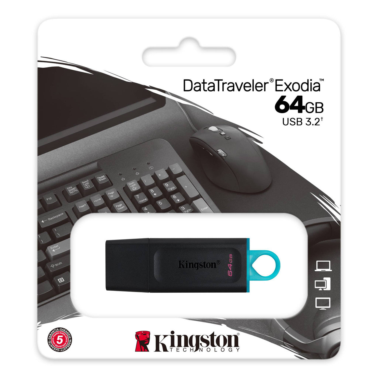 Kingston DataTraveler Exodia 64 GB 3.2 Flash Drive